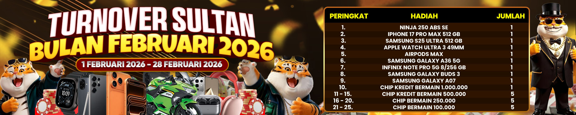 SPESIAL EVENT TURNAMENT TURNOVER SULTAN FEBRUARI 2026